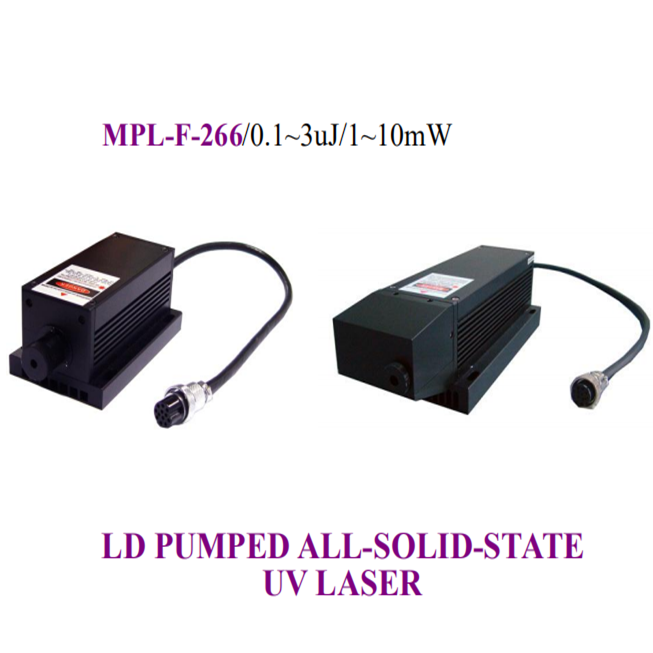 266nm UV Solid State Pulsed Laser 0.1-3uJ/1-15mW Passively Q-switched 266nm UV Solid State Pulsed Laser 0.1-3uJ/1-15mW Passively Q-switched